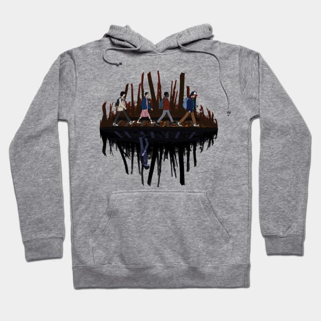 Stranger Abbey Road - Upside Down Edition Hoodie by Smidge_Crab